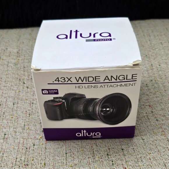 Altura Camera Lens 52mm Wide Angle Lens Compatible W/ all Camera MC HD 0.43X - Picture 8 of 12